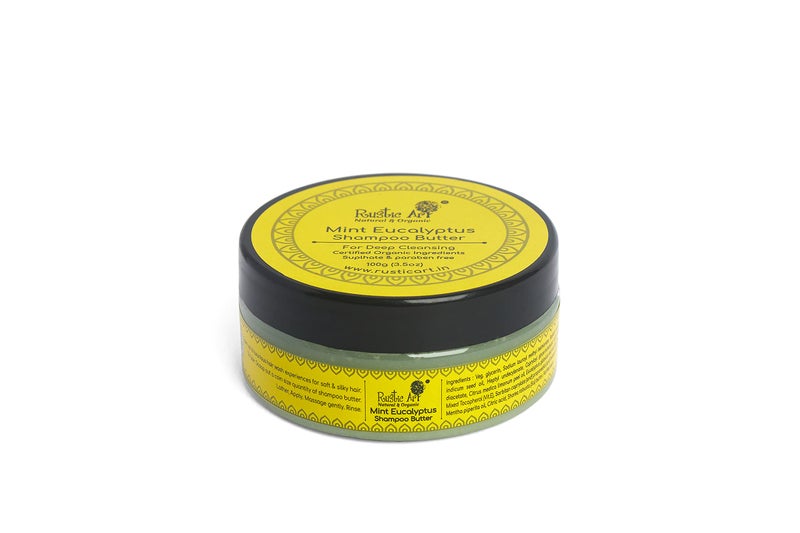 Rustic Art Mint Eucalyptus Shampoo Butter Concentrate | Natural & Organic | Sulphate & Paraben Free | Hydrating & Moisturizing | Lasts 3X Longer than Liquid | 3.5 Oz - Image 5